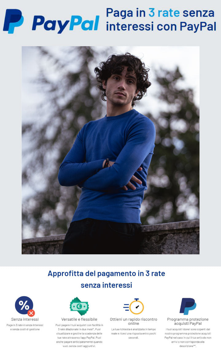 Paga in 3 rate su Paul Barrell. È semplicissimo con Paypal, e senza interessi!