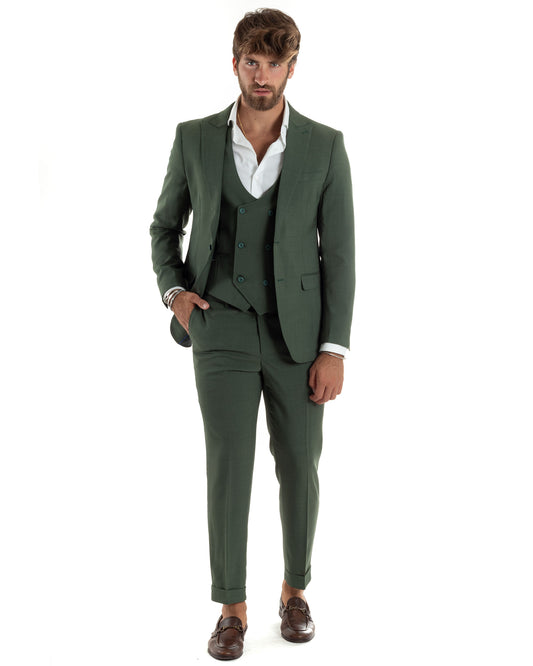 Elegante Completo Abito Bianco Da Pezzi Slim Fit Per Matrimonio